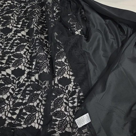 Jessica London Black Lace Blazer Suit Jacket - Picture 8 of 10